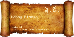 Mohay Bianka névjegykártya