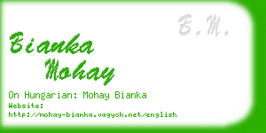 bianka mohay business card